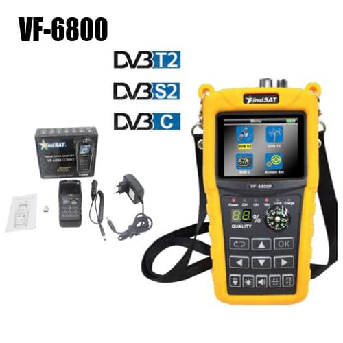 VF-6800P COMBO HD Digital Satellite Finder Combo Support DVB-T2/DVB S2/DVB C Satellite TV Receiver dvb t2 Tuner than ws6933