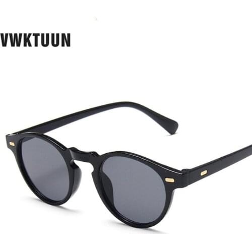 VWKTUUN Round Sun glasses Men 2020 Points Small Sunglasses Man UV400 Driving Driver Goggles Male Sunglasses Brand Designer