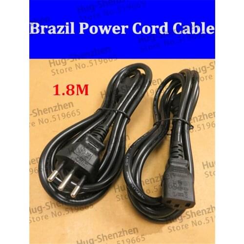 1.8m Brazil power cord cable line good AC power cord 3X0.75
