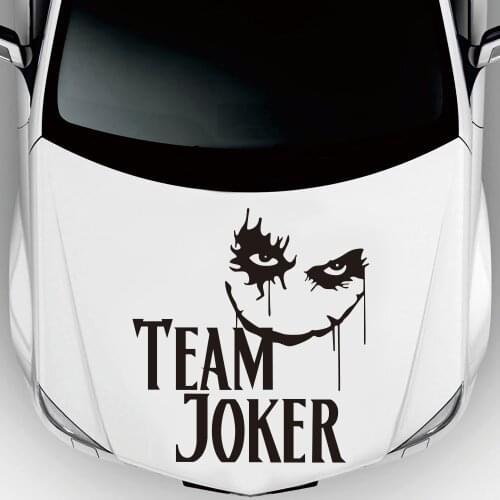 1PCS TEAM JOKER clown hood front bumper stickers a side door cover decoration modified car vinyl decals car accessories