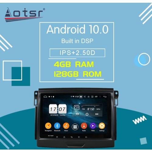 128GB For Ford Everest Ranger T7 2015 - 2017 Android 10 Car Radio Player GPS Navigation Player Car Multimedia Player WIFI