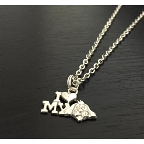 2018 / hot fashion charm I love my dog necklace jewelry, gifts for dog lovers gift