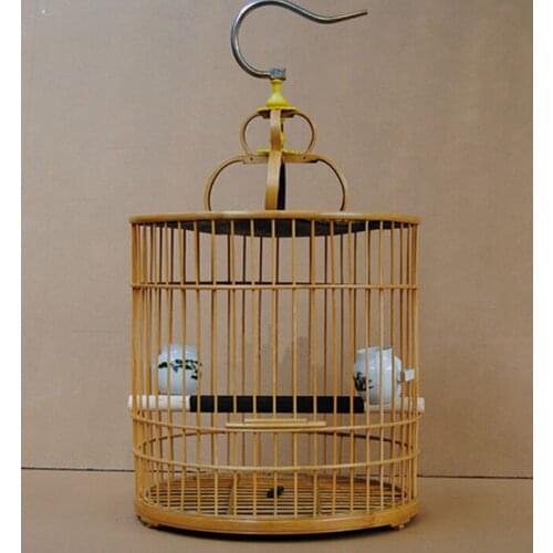 Bamboo bird cages home garden decoration hobby gift bird supplies pet accessories