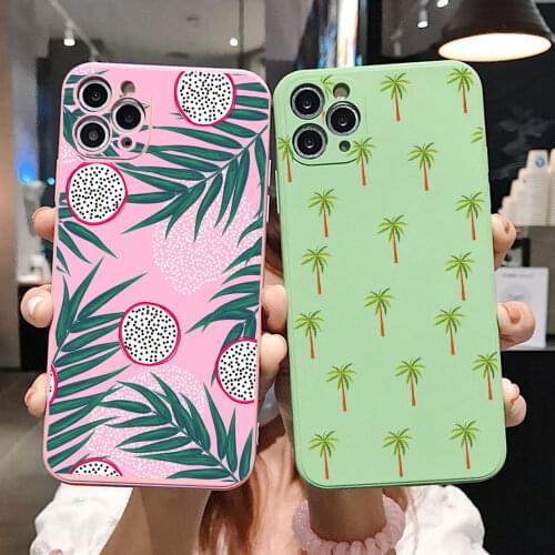 Summer Blue sea Tropical parrot Phone Case For iPhone 12 pro XR XS MAX 11 PRO MAX X 8 7 Plus 6s SE 2020 Soft TPU Silicone Cover