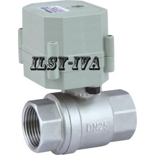 DN25 1" Stainless steel electrical ball valve,DC5V 2 way motorized ball valve