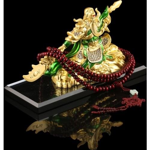 HOME OFFICE Company SHOP CAR Efficacious Money Drawing thriving business Diamonds GUAN GONG God of Wealth FENG SHUI BRASS statue