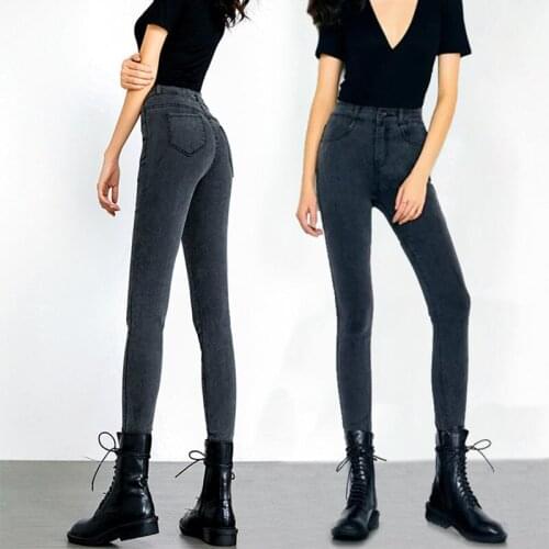 Jeans Womens High Waisted Slim Versatile Black Pants Womens 2021 New Fashion Spring And Summer Slim Leggings
