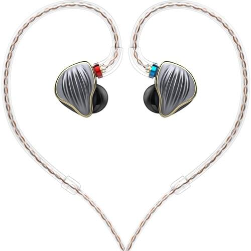 FiiO FH5 Quad Driver Hybrid HIFI IN-Ear Monitors Earphone with Knowles Balanced Armature Drivers Detachable Cable MMCX
