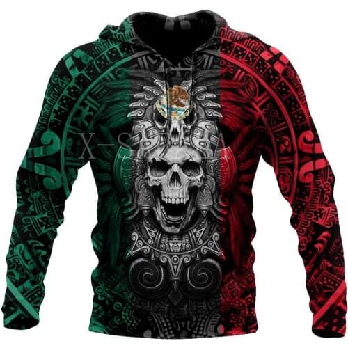 Mexican Aztec Warrior 3D Print Hoodie Man Women Harajuku Outwear Zipper Pullover Sweatshirt Casual Unisex Jacket Tracksuit