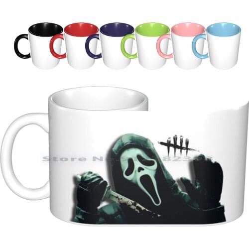 Ghost Face , Dead By Daylight Ceramic Mugs Coffee Cups Milk Tea Mug Dead By Daylight Dbd Dbd Ghost Face Horror Games Creative