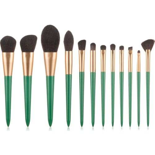 10 Piece Azure Blue Makeup Brush Set Private Label Wholesale