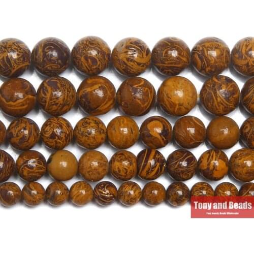 Natural Stone Rubber Round Beads 15" Strand 6 8 10 MM Pick Size For Jewelry Making