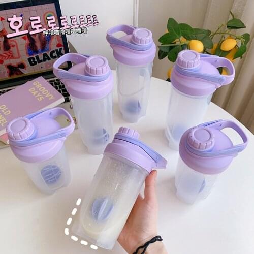 Ins Summer Large Capacity Plastic Water Cup Outdoor Sports Fitness Shaking Cup Portable Cycling Water Bottle for School Drinking
