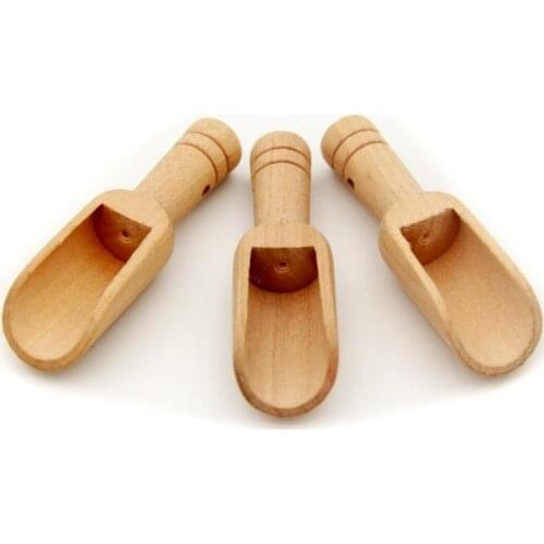 300pcs Mini Wood Scoops Wooden Tea Shovel Bath Salt Spoon Milk Powder Spoons SN1337