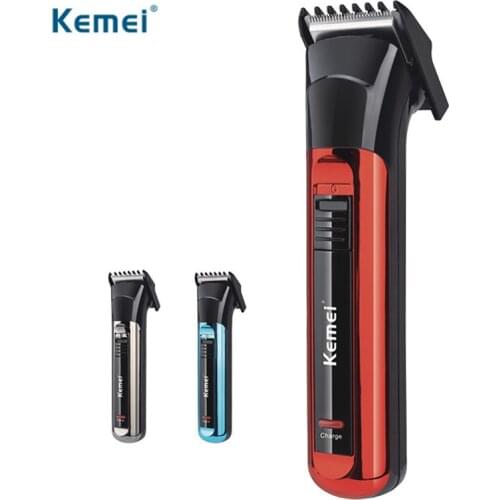 Kemei Professional Electric Hair Clipper Both Rechargeable and Battery Hair trimmer Men Razor Cordless Adjustable Clipper