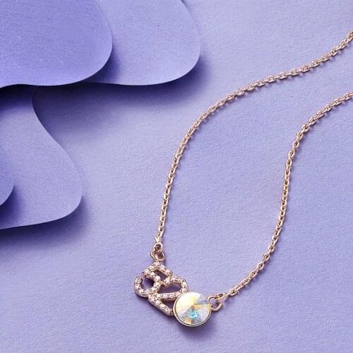 Trendy Jewelry 2021 Women Elegant Necklace made with Austrian Crystal for Girls Party Bijoux Fashion Korean Style Jewellery Gift