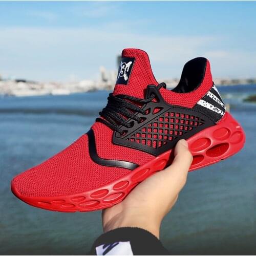 Mens Running Shoes Professional Outdoor Breathable Comfortable Fitness Shock absorption Trainer Sport Gym Sneaker 2019 Hot Sell