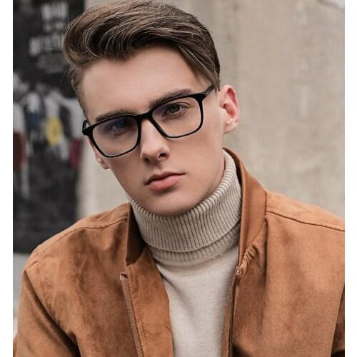 New tr90 anti-blue glasses retro glasses frame men and women 6919 art transparent flat mirror