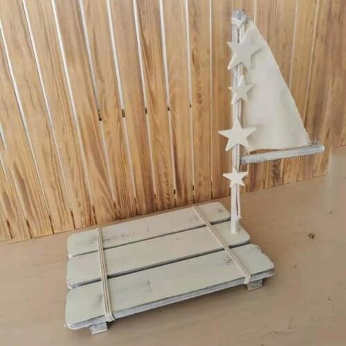 Newborn Posing Mini Raft Baby Photo Shooting Props Bed Infant Photography Wooden Crib Accessories