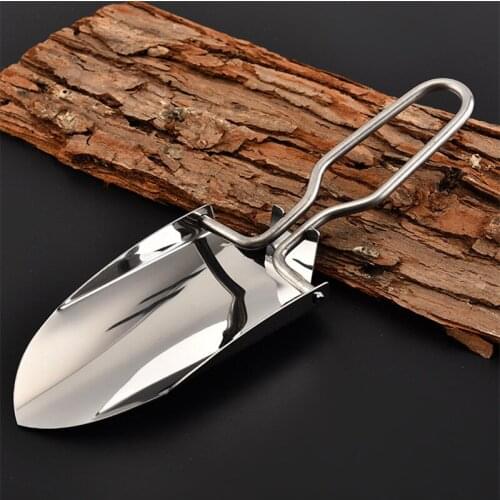 Delicate Portable Bonsai Foldable Shovel Succulent Plant Tool Flower Raising Mini Horticultural Gadgets Stainless Steel Shovel