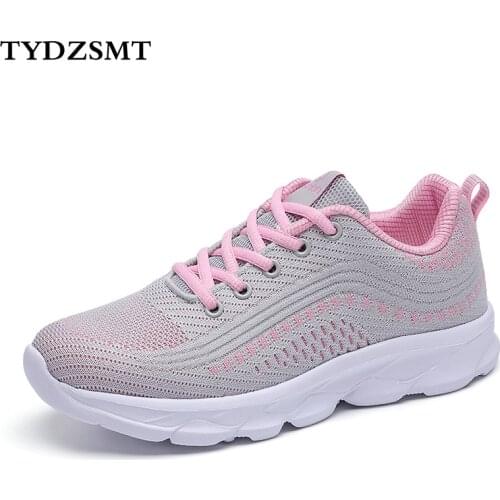 TYDZSMT Women Casual Shoes Summer Breathable Sock Shoes Lace-up Walking Shoes Ladies Outdoor Sneakers Womens Vulcanized Shoes