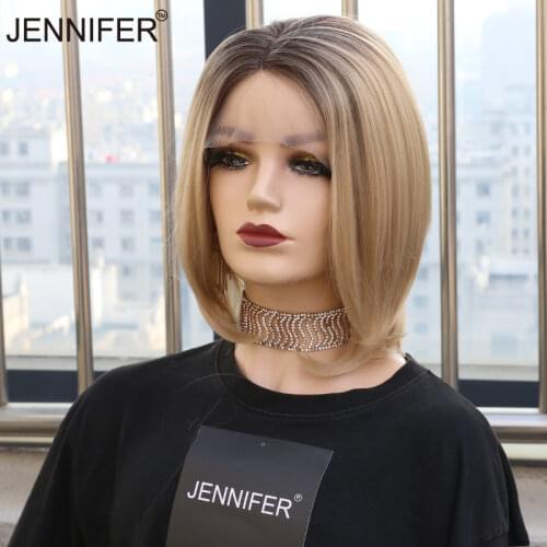 Synthetic hair wig Long Body Wave Part Lace Wigs For Women Blond/Black 2 color with Natural Hairline High Temperature Fiber