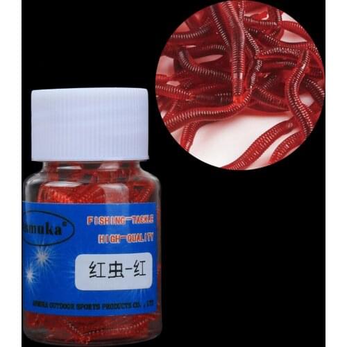 100pcs Artificial Baits Soft Earthworm Fishing Lures Bionic Fishing Baits
