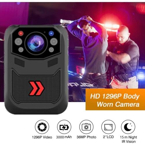 1296P HD Camera Portable Infrared Night Vision Field Recorder Police Law Enforcement DV with Audio and Video WiFi Body Worn Cam