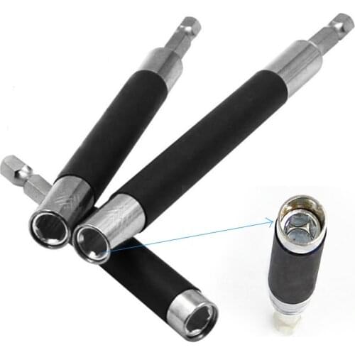 3 pcs/set 1/4 inch hex bit tip holder extension magnetic screwdriver bit joint 80/120/140mm telescopic connecting rod part