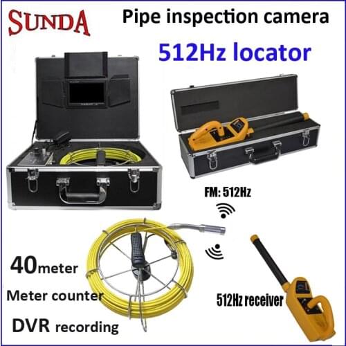 40meter 512hz transmitter and 512hz receiver pipe inspection camera 512hz locator&sonda dvr audio/video record meter counter