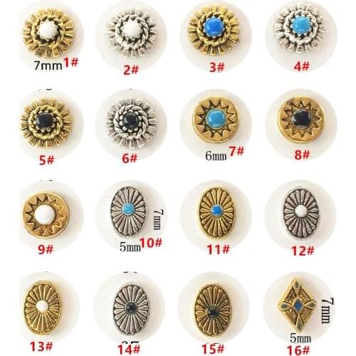 50pcs/pack Japan Metal 3D Nail Decorations Kawaii Retro Style Nail art Parts Nail Accessories DIY Alloy Nail tools Supplies