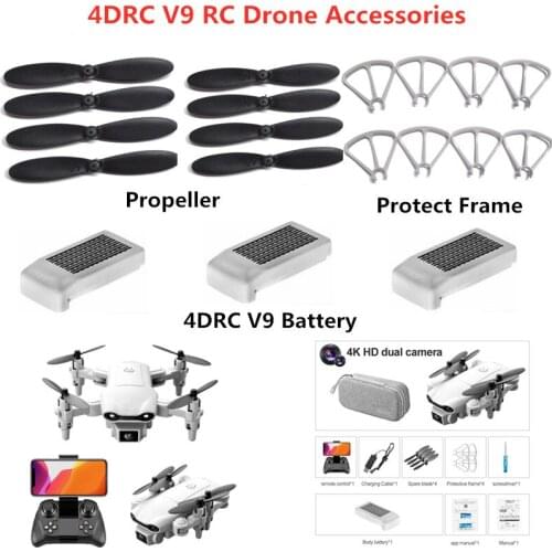 4DRC V9 V-9 5G 4K RC Drone Spare Parts 3.7V 800MAH Battery For 4DRC V9 V-9 RC Drone Accessories V9 Propeller V9 Controller USB