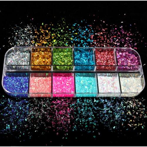 Mixed Irregular Iridescent Glitter Laser Sliver Sequins Epoxy Resin Shaker Filler Slime Fillings Pigment Nail Art Decorations
