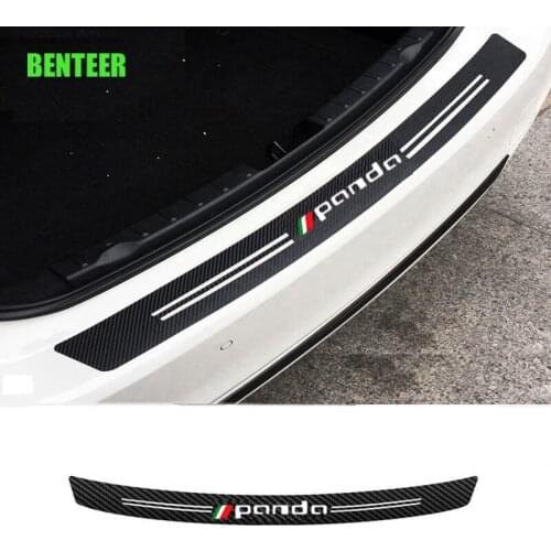 Carbon fiber car bumper sticker for fiat panda