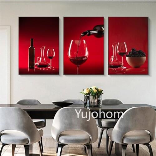 In Vino Veritas Red Wine Glass Art Print Painting Modern Canvas Prints Art Bar Restaurant Home Sitting Room Metope Adornment