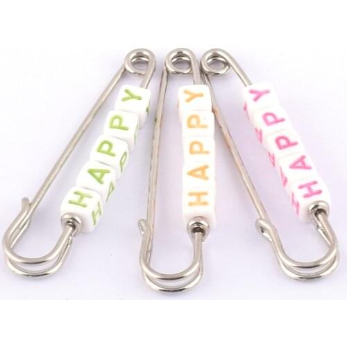 57mm Colorful pins Safety Pins Larger Safety Pins Kilt Pins Broochs letter Bar Pins Apparel Accessories DIY Sewing