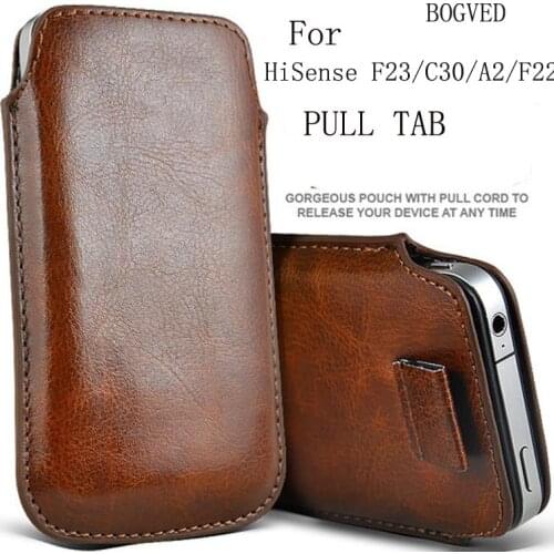 Casteel PU Leather Case For HiSense H18 F23 C30 A2 F22 U30 U989 Pro Infinity Elegance F20 Pull Tab Sleeve Pouch Bag Case Cover