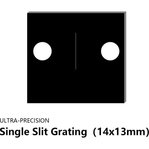 Single slit grating Diffraction gratie Optical ultra-precision slits 14x13mm slit width 0.2mm Stainless steel blackening