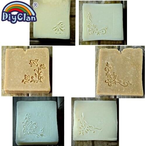 Diy flower vine natural soap printing rattan decoration handmade plexiglass soap making chapter cup acrylic seal custom art lace