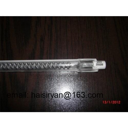 Customized 1300w 350mm far Single tube Electric halogen IR quartz glass heate bulbs