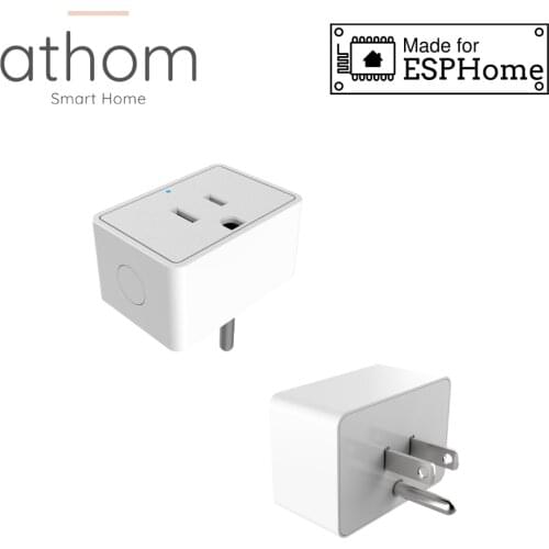 ATHOM preflashed ESPhome Smart Plug Works With Home Assitant US Standard 16A
