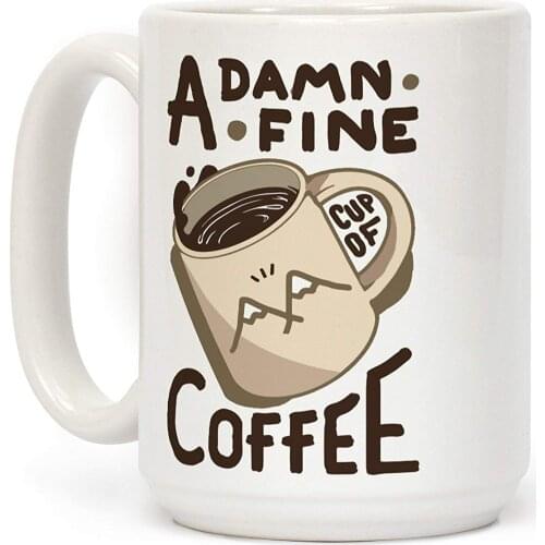 Twin Peaks Coffee White 11 Ounce Ceramic Coffee Mug