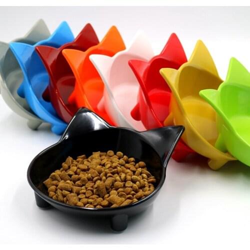 Pet Bowl Melamine Non-slip Cute Cat-shaped Color Melamine Cat Bowl Cat Food Bowl Pet Supplies Dog Bowl Dog Food Bowl