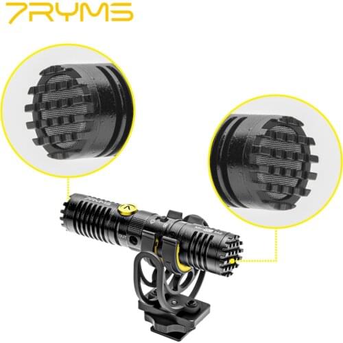 New 7RYMS MinBo M2 Shotgun Microphone Two-way Cardioid Condenser Mic TRS 3.5MM for DSLR Camera Smartphone Vlog Vidoe Microfone