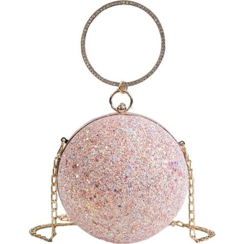 Cute Circular Women Top-Handle Bags 2021 New Spring Summer Handbag for Women Luxury Design Female Parry Purse Evening Bag