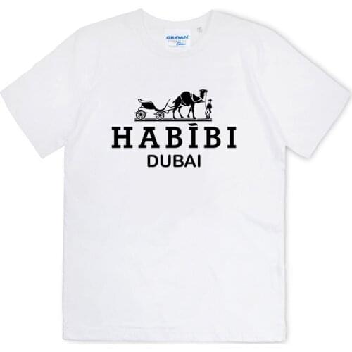 For Men 2019 New Short Sleeve Cotton Casual New Arrival Mens Short Habibi Dubai logo parodie homies qatar moyen orient T shirt