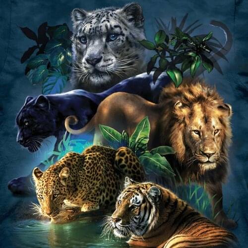 5D DIY Diamond Embroidery Kit Animal Diamond Painting Tiger Lion Leopard Cross Stitch Rhinestone Mosaic Home Decor Handmade gift