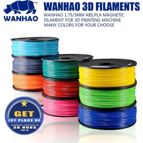 PLA/ABS 1.75MM/3MM multicolor filament for FDM Metal Frame 3d printer 1kg (2.2lb) for Wanhao 3D printer