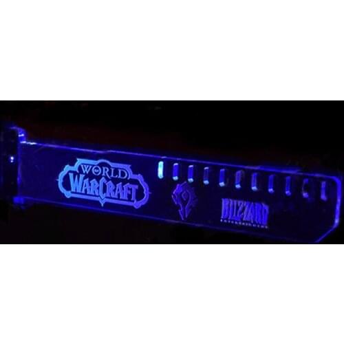 Newest Blue G8 Extended Version For WOW (Tribe) LED Luminous Computer Main Box Graphics Cards Support Frame Display Card HIS