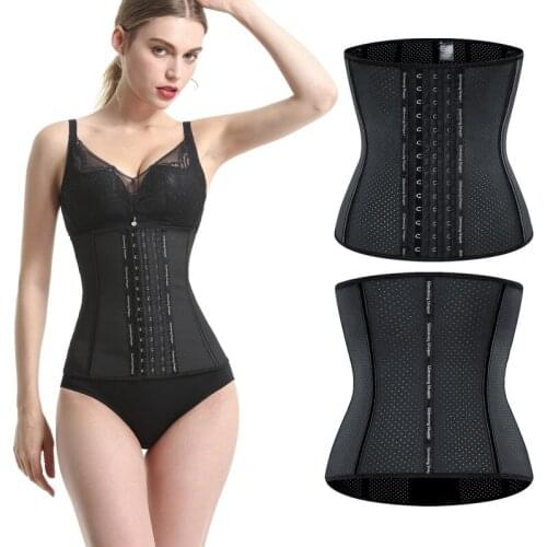 New Fitness Abdomen Belt, Breasted 9-bone Latex Sports Belt, Waist Seal, Postpartum Plastic Belt, Body Shaping Belt